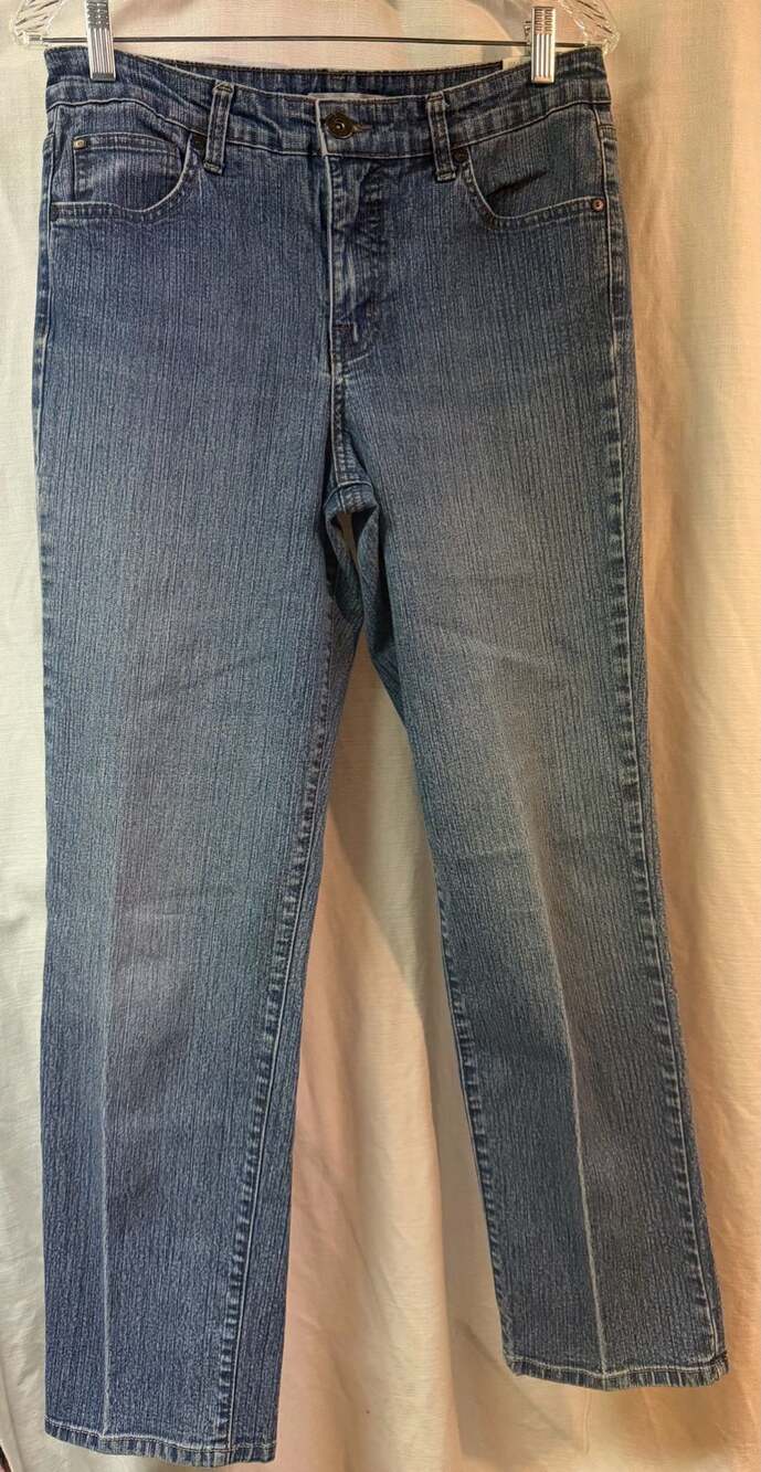 BandolinoBlu Mandie Jeans Women’s 10 Straight Leg Embroidered Pockets